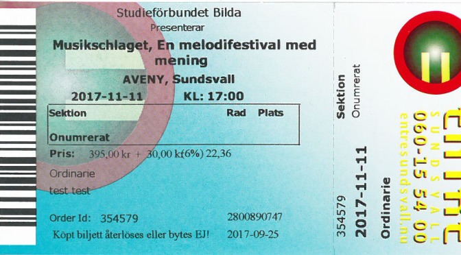 Biljetter till Musikschlagets riksfinal 2017